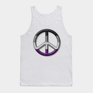 Peace Pride design in Asexual pride flag colors Tank Top